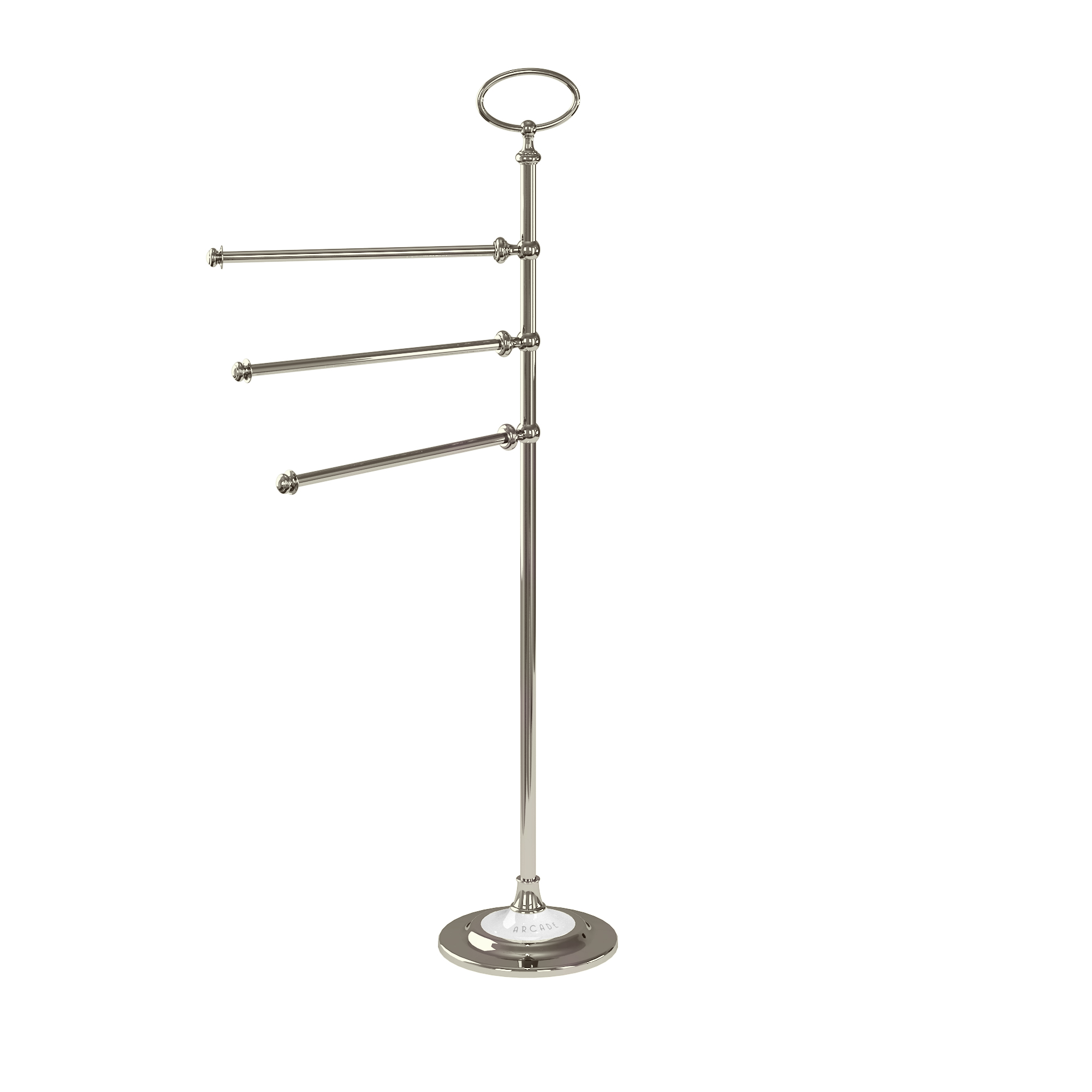 Arcade free-standing triple towel rail stand